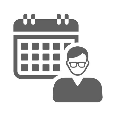 Personal, schedule, date icon - Simple editable vector EPS file.のイラスト素材