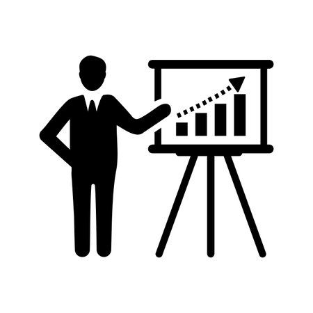 Presentation, marketing icon. Well organized simple vector illustration.のイラスト素材