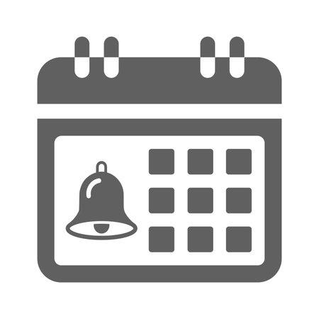 Bell, calendar, notification icon - Vector EPS file. Perfect use for print media, web, stock images, commercial use or any kind of design project.のイラスト素材