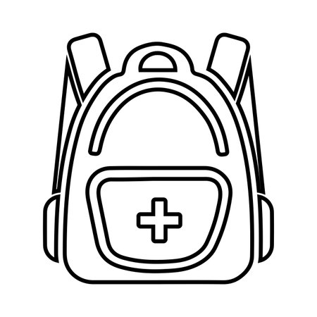 School, bag icon - Vector EPS file. Perfect use for print media, web, stock images, commercial use or any kind of design project.のイラスト素材