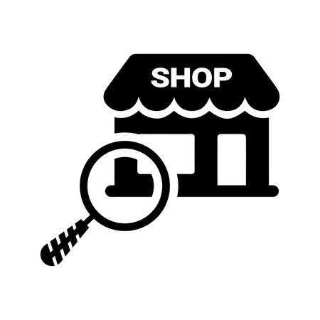 Search, store, shop icon - Vector EPS file. Perfect use for print media, web, stock images, commercial use or any kind of design project.のイラスト素材