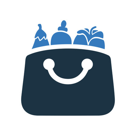 Shop, bag, grocery icon - Simple editable vector EPS file.のイラスト素材