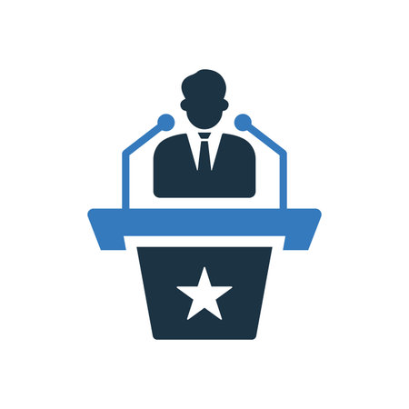 Speaker, spokesperson icon - Vector EPS file. Perfect use for print media, web, stock images, commercial use or any kind of design project.のイラスト素材