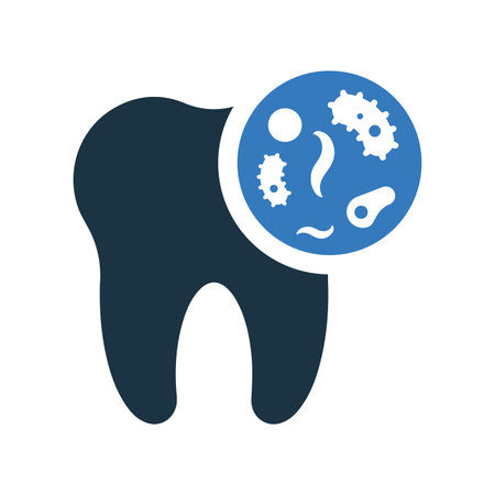 Tooth, germs, dental icon - Simple editable vector EPS file.のイラスト素材