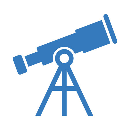 Telescope, astronomy, science icon - Simple editable vector EPS file.のイラスト素材