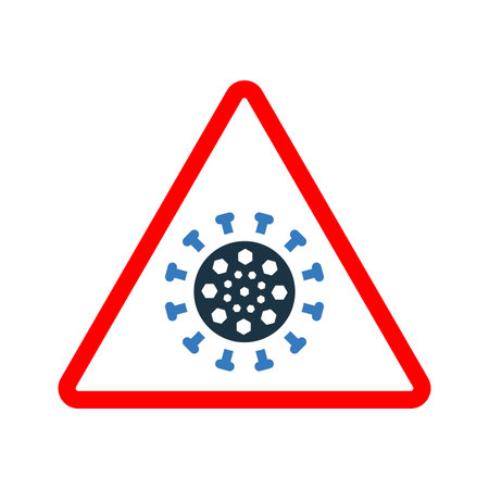 Warning, danger icon - Simple editable vector EPS file.のイラスト素材