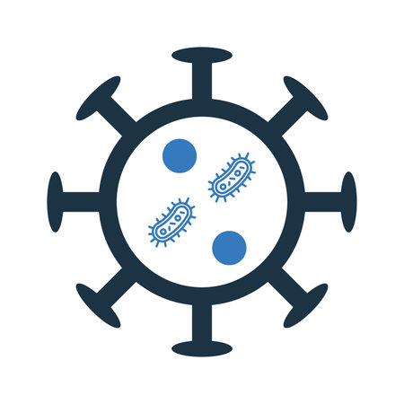 Virus, insect, bacteria icon - Simple editable vector EPS file.のイラスト素材