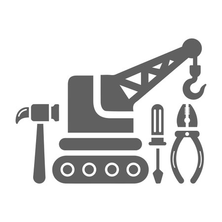 Maintenance, construction work icon - Vector EPS file. Perfect use for print media, web, stock images, commercial use or any kind of design project.のイラスト素材
