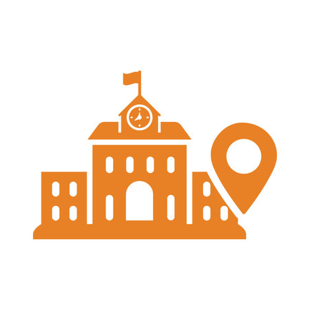 University, location icon - Simple editable vector EPS file.のイラスト素材
