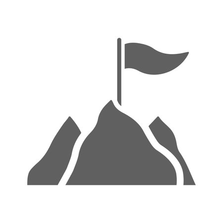 Vision, mission, flag icon - Simple editable vector EPS file.のイラスト素材