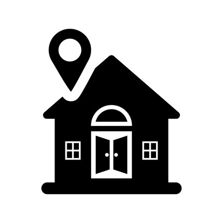 Home location icon. Use for commercial, print media, web or any type of design projects.のイラスト素材
