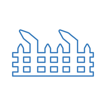 Area, border, fence icon. Use for commercial, print media, web or any type of design projects.のイラスト素材