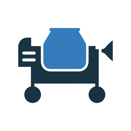 Concrete, cement mixer icon. Use for commercial, print media, web or any type of design projects.のイラスト素材