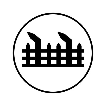 Area, border, fence icon. Use for commercial, print media, web or any type of design projects.のイラスト素材
