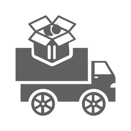 Real estate, home delivery icon Perfect for use in designing and developing websites, printed files and presentations, stock images, Promotional Materials, Illustrations or Info graphic or any type of design projects.のイラスト素材