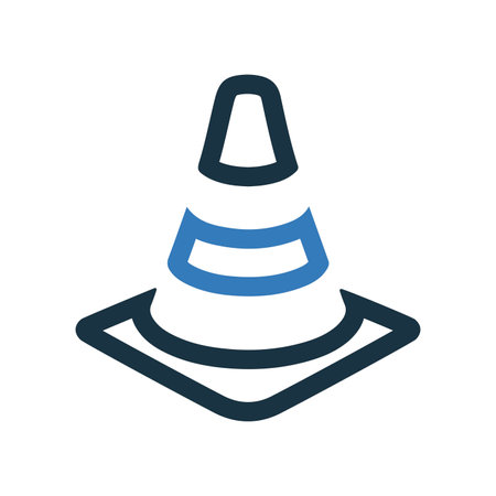 Emergency, barrier, cone icon. Use for commercial, print media, web or any type of design projects.のイラスト素材