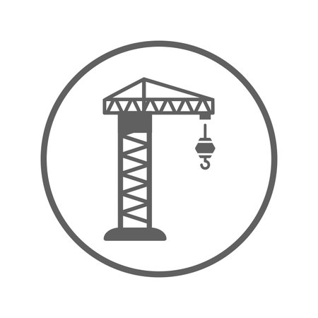 Construction, crane icon. Beautiful, meticulously designed icon. Well organized and editable Vector for any uses.のイラスト素材