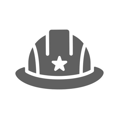 Construction helmet icon. Perfect use for print media, web, stock images, commercial use or any kind of design project.のイラスト素材