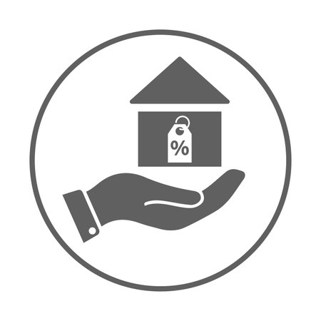 Discount, home, loan icon. Beautiful, meticulously designed icon. Well organized and editable Vector for any uses.のイラスト素材