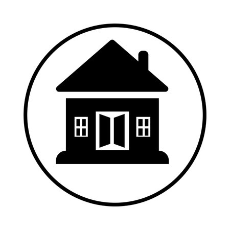 Home real state icon. Use for commercial, print media, web or any type of design projects.のイラスト素材