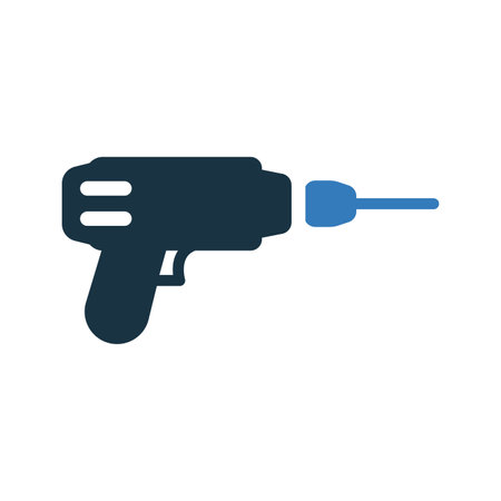 Drill machine icon. Perfect use for print media, web, stock images, commercial use or any kind of design project.のイラスト素材
