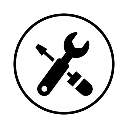 Maintenance, repair, wrench icon. Perfect for use in designing and developing websites, printed files and presentations, stock images, Promotional Materials or any type of design projects.のイラスト素材