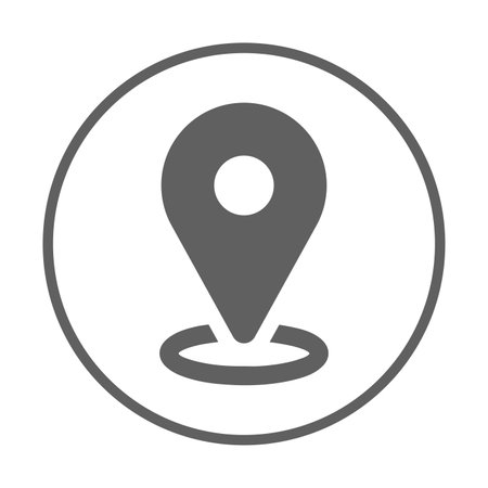 Location pinning icon. Perfect use for print media, web, stock images, commercial use or any kind of design project.のイラスト素材