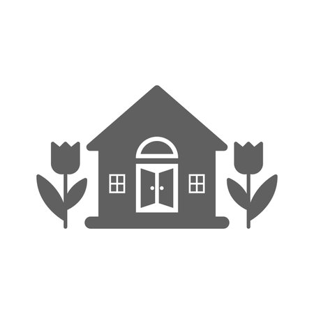 Real estate, garden, plant icon. Beautiful design and fully editable vector for commercial, print media, web or any type of design projects.のイラスト素材