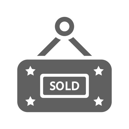 Sold sign icon / vector graphics. Beautiful, meticulously designed icon. Well organized and editable Vector for any uses.のイラスト素材