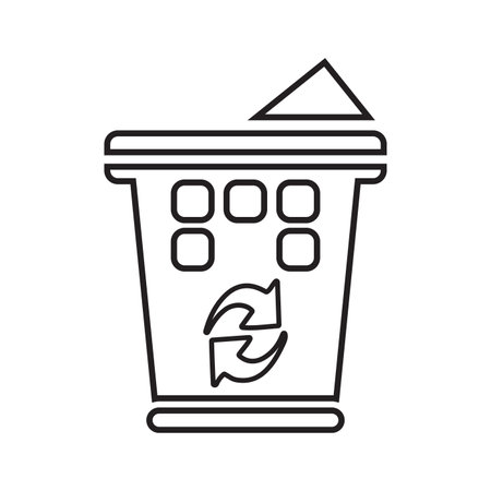 Recycle bin icon is isolated on white background. Use for graphic and web design or commercial purposes. Vector EPS file.のイラスト素材