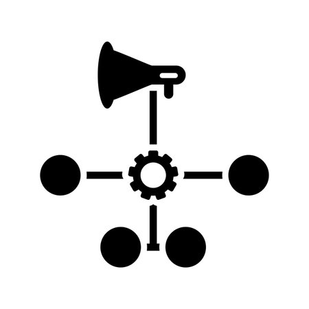 Viral, marketing management icon is isolated on white background. Use for graphic and web design or commercial purposes. Vector EPS file.のイラスト素材