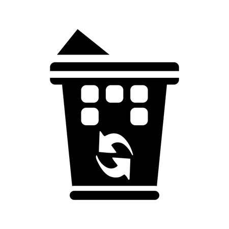 Recycle bin icon is isolated on white background. Use for graphic and web design or commercial purposes. Vector EPS file.のイラスト素材