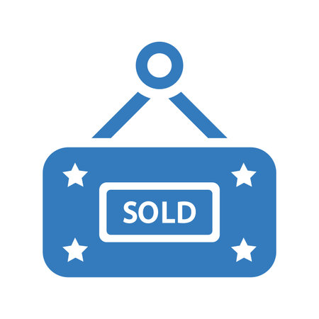 Sold sign icon / vector graphics. Beautiful, meticulously designed icon. Well organized and editable Vector for any uses.のイラスト素材