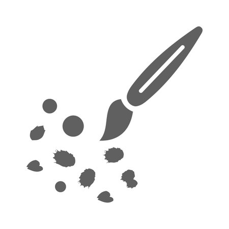 Art, paintbrush icon isolated on white background. Simple vector illustration for graphic and web design.のイラスト素材