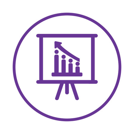 Chart, graph icon isolated on white background. Simple vector illustration for graphic and web design.のイラスト素材