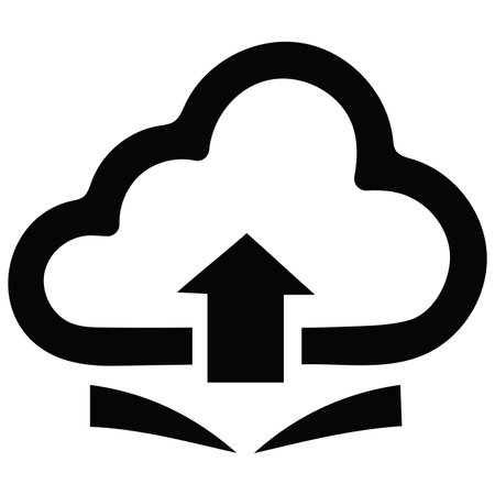 Cloud upload icon isolated on white background. Simple vector illustration for graphic and web design.のイラスト素材