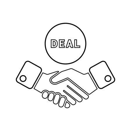 Business Deal icon symbol for use on mobile apps, print media and web design or any type of design projects.のイラスト素材
