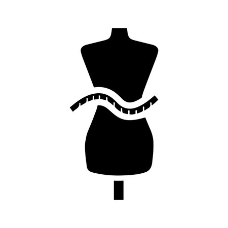 Cloth size guide icon / clothing measurement. Use for commercial, print media, web or any type of design projects.のイラスト素材