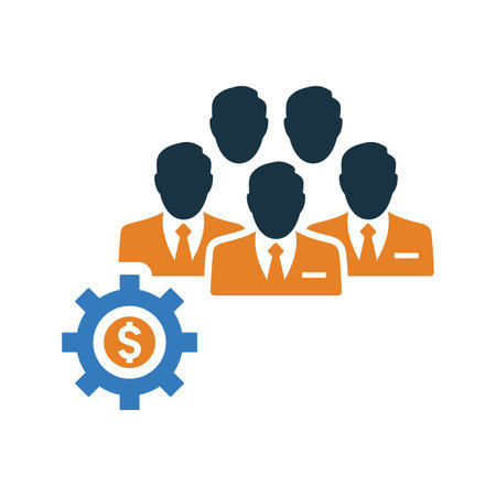 Business Group icon- symbol for use on mobile apps, print media and web design or any type of design projects.のイラスト素材
