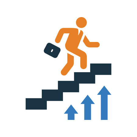 Career Growth icon design template vector illustration for graphic and web design or commercial purposes.のイラスト素材