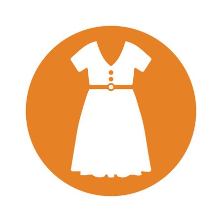 Women clothing, girl dress icon. Beautiful design and fully editable vector for commercial, print media, web or any type of design projects.のイラスト素材
