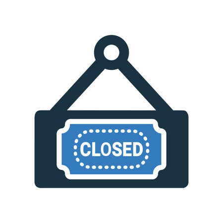 Closed Sign Icon, vector graphics for various use.のイラスト素材