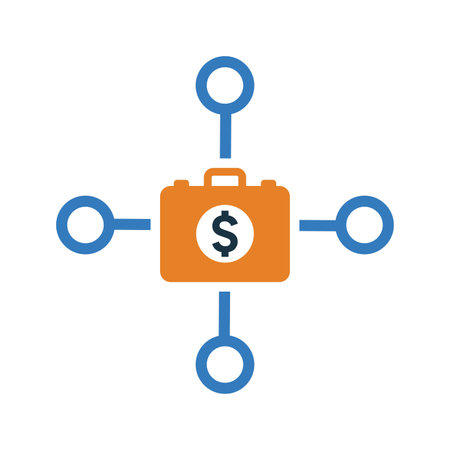 Business Network Icon symbol for use on mobile apps, print media and web design or any type of design projects.のイラスト素材