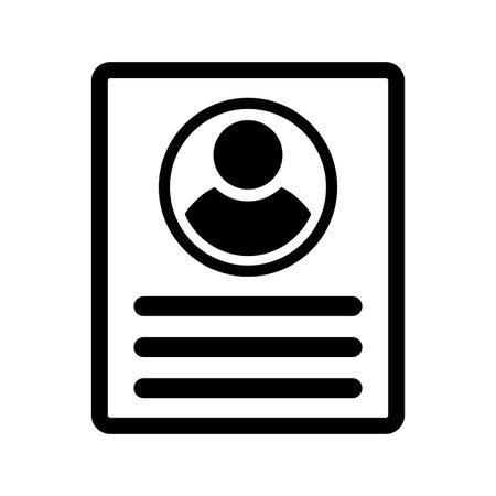 Employee Profile icon. Flat style vector EPS use in infographics,web design, presentations and on printed materials.のイラスト素材