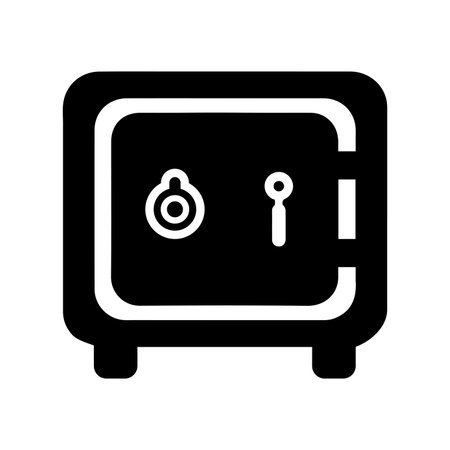 locker icon, ark, safe box. Use for commercial, print media, web or any type of design projects.のイラスト素材