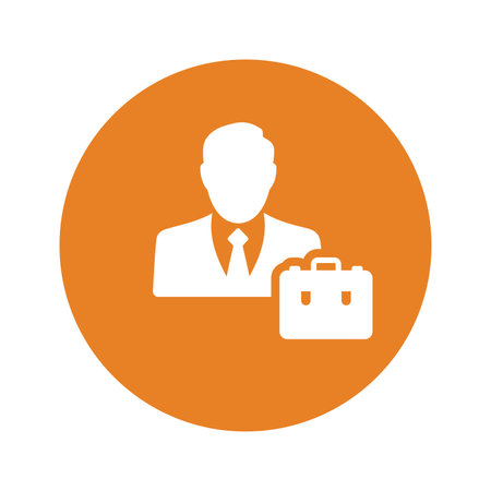Employee Portfolio icon. Flat style vector EPS use in infographics,web design, presentations and on printed materials.のイラスト素材