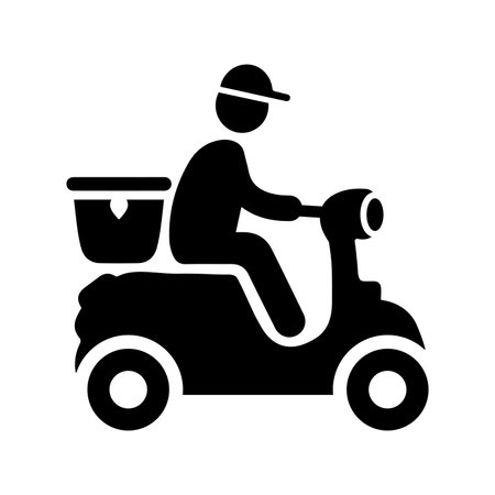 Delivery man icon. Beautiful, meticulously designed icon. Well organized and editable Vector for any uses.のイラスト素材