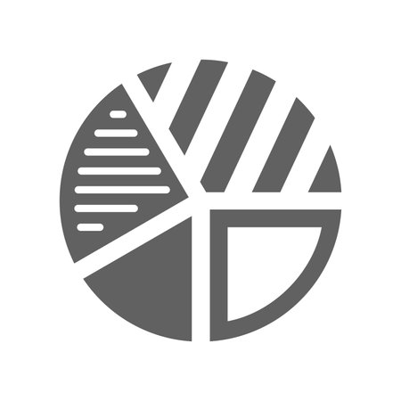 Financial analysis, statistics, pie chart icon for any use like print media, web, stock images, commercial use or any kind of design project.のイラスト素材