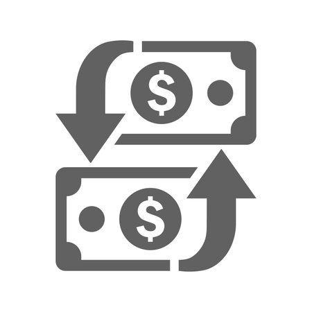 Finance, transaction, money transfer icon for any use like print media, web, stock images, commercial use or any kind of design project.のイラスト素材