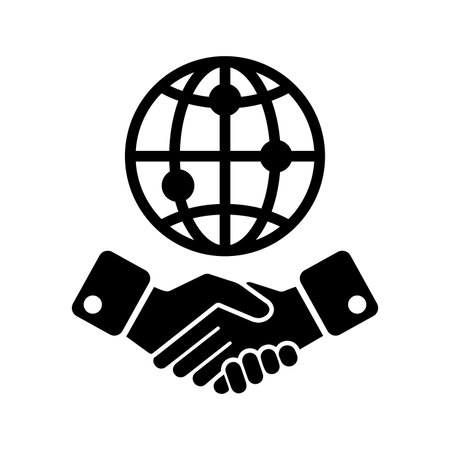 Global Business icon.. Flat style vector EPS use in infographics,web design, presentations and on printed materials.のイラスト素材